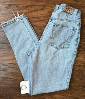Vintage 90s EXP Express High Rise Mom Jeans USA Made 100% Cotton Denim Size 9/10